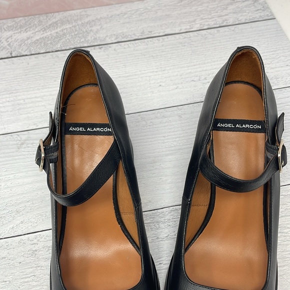 Angel Alarcon Zakia Mary Jane Heels in Black 41 S37 - Picture 4 of 7